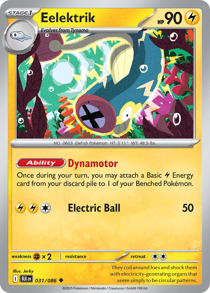 Eelektrik⁣ - Black Bolt⁣ (Uncommon)⁣ [031] English / Near Mint / Normal