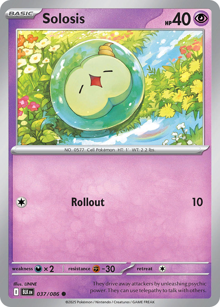Solosis⁣ - Black Bolt⁣ (Common)⁣ [037] English / Near Mint / Reverse-Holo Normal