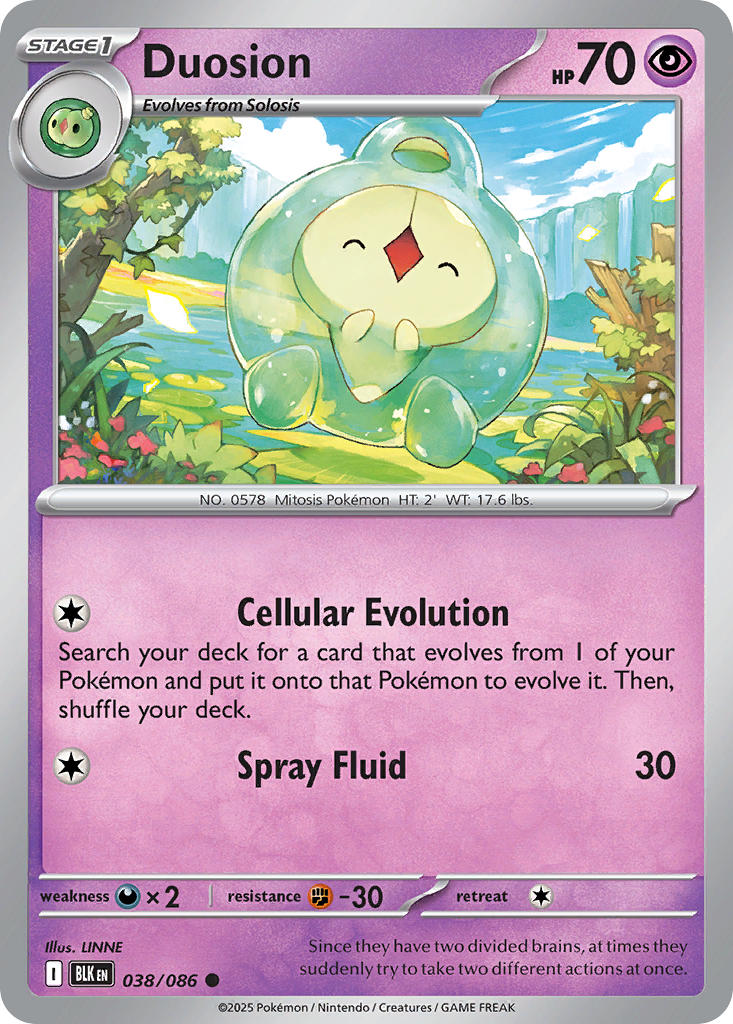 Duosion⁣ - Black Bolt⁣ (Common)⁣ [038] English / Near Mint / Reverse-Holo Normal