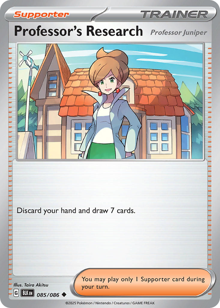 Professor's Research - Professor Juniper⁣ - Black Bolt⁣ (Uncommon)⁣ [085] English / Near Mint / Reverse-Holo Normal