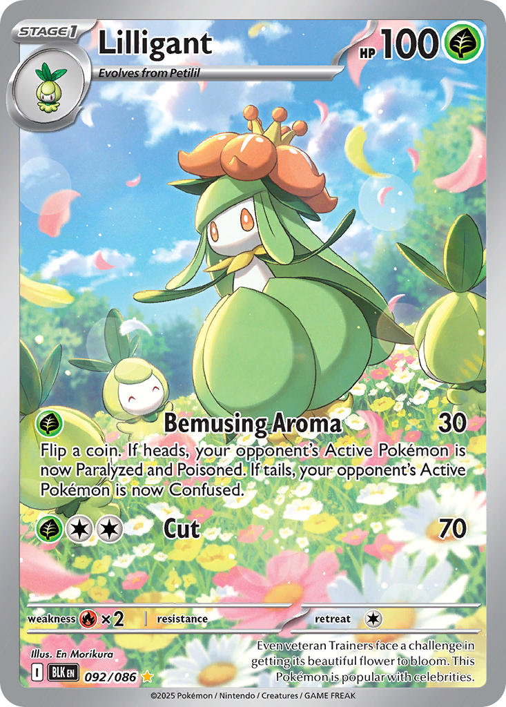 Lilligant⁣ - Black Bolt⁣ (Illustration Rare)⁣ [092] English / Near Mint / Normal
