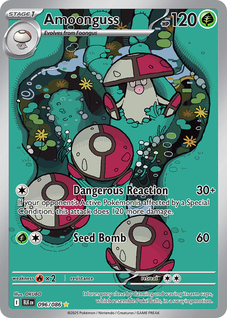 Amoonguss⁣ - Black Bolt⁣ (Illustration Rare)⁣ [096] English / Near Mint / Normal