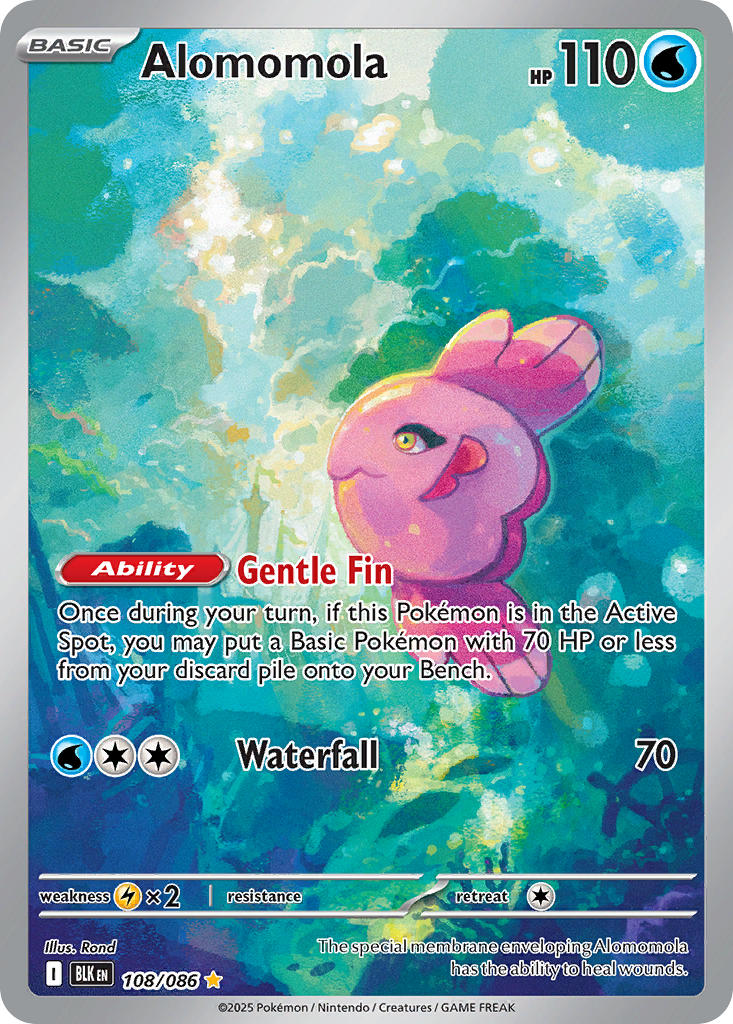 Alomomola⁣ - Black Bolt⁣ (Illustration Rare)⁣ [108] English / Near Mint / Normal