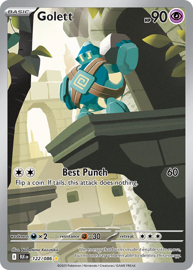 Golett⁣ - Black Bolt⁣ (Illustration Rare)⁣ [122] English / Near Mint / Normal