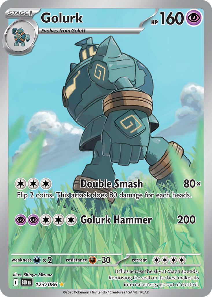 Golurk⁣ - Black Bolt⁣ (Illustration Rare)⁣ [123] English / Near Mint / Normal