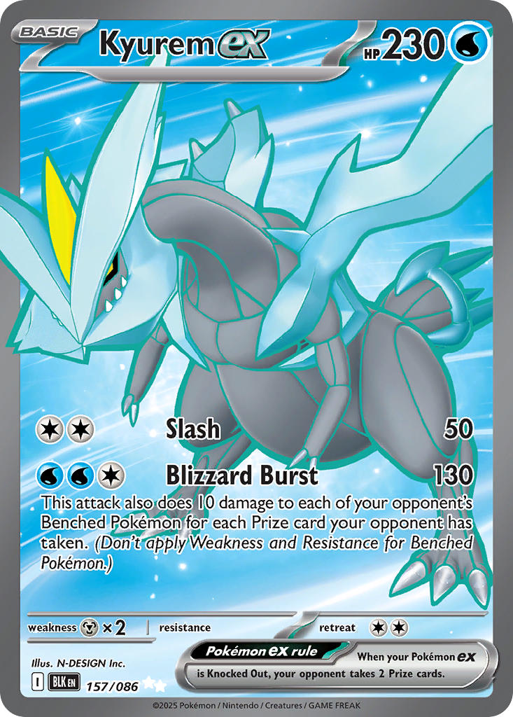 Kyurem ex⁣ - Black Bolt⁣ (Ultra Rare)⁣ [157] English / Near Mint / Normal