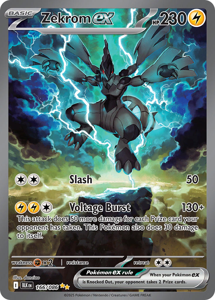 Zekrom ex⁣ - Black Bolt⁣ (Special Illustration Rare)⁣ [166] English / Near Mint / Normal