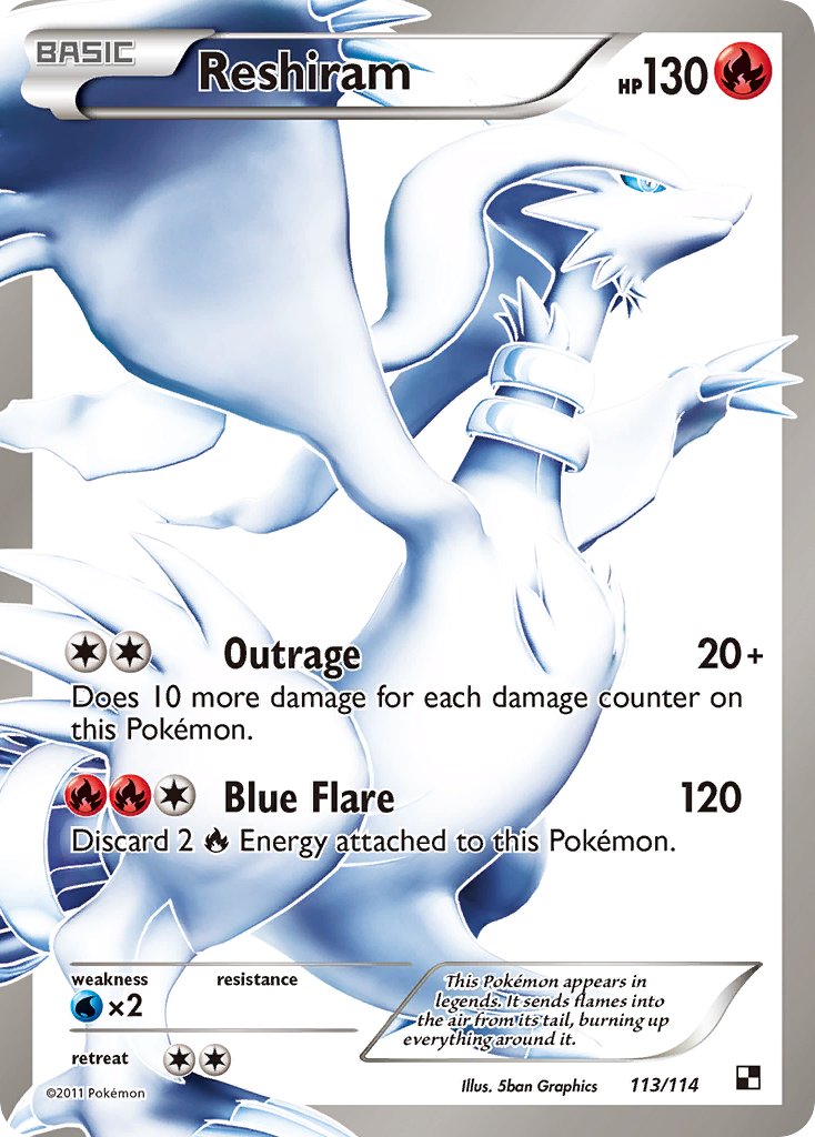 Reshiram - Black & White (Ultra Rare) [BLW-113] English / Near Mint / Normal