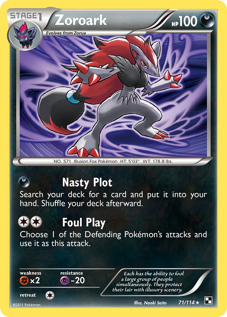 Zoroark - Black & White (Holo Rare) [BLW-71] English / Near Mint / Normal