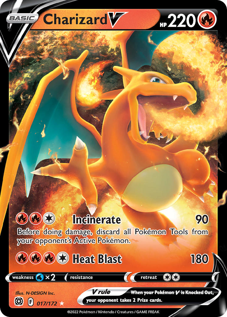 Charizard V - Brilliant Stars (Ultra Rare) [BRS-017] English / Near Mint / Normal