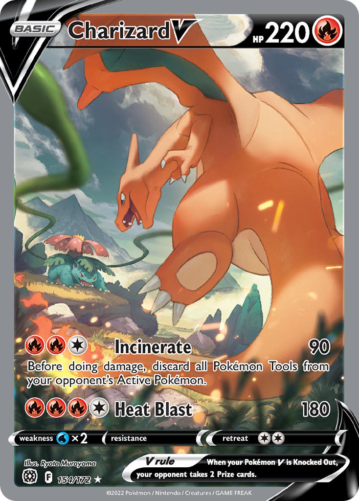 Charizard V - Brilliant Stars (Ultra Rare) [BRS-154] English / Excellent / Normal
