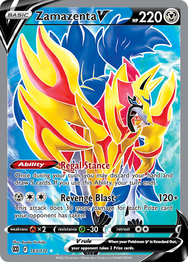 Zamazenta V - Brilliant Stars (Ultra Rare) [BRS-163] English / Near Mint / Normal