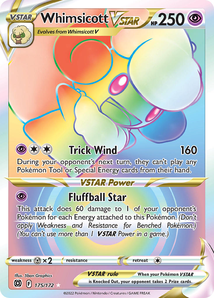 Whimsicott VSTAR - Brilliant Stars (Secret Rare) [BRS-175] English / Near Mint / Normal