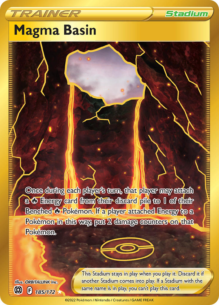 Magma Basin - Brilliant Stars (Secret Rare) [BRS-185] English / Near Mint / Normal