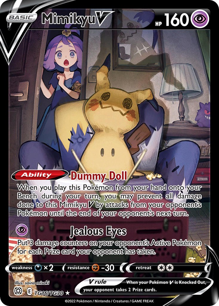Mimikyu V - Brilliant Stars (Ultra Rare) [BRS-TG16] English / Near Mint / Normal