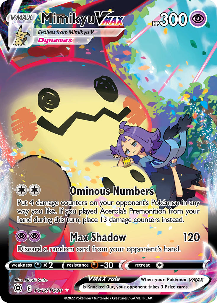 Mimikyu VMAX⁣ - Brilliant Stars⁣ (Ultra Rare)⁣ [TG17] English / Near Mint / Normal