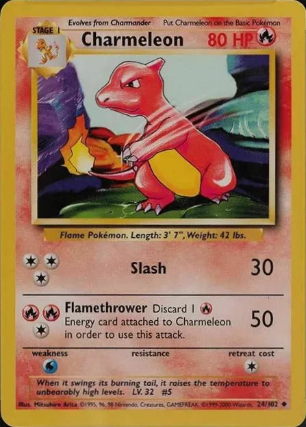 Charmeleon⁣ - Base Set⁣ (Uncommon)⁣ [24] English / Poor / Normal