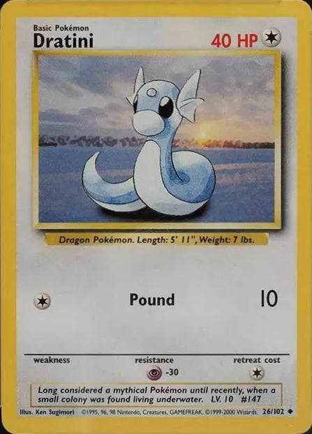 Dratini⁣ - Base Set⁣ (Uncommon)⁣ [26] English / Good / Normal