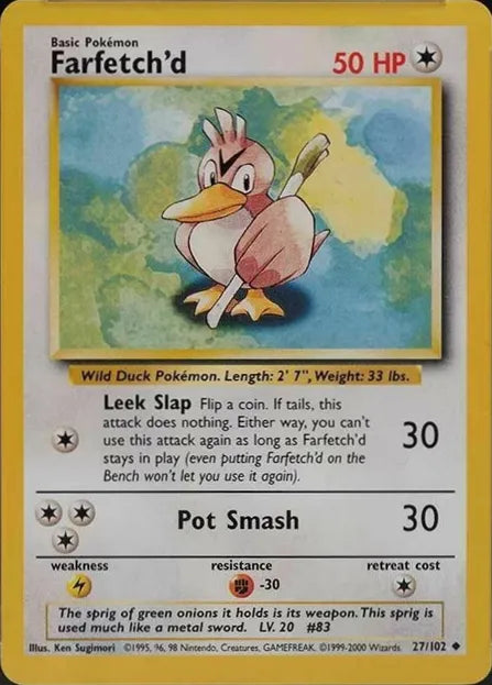 Farfetch'd⁣ - Base Set⁣ (Uncommon)⁣ [27] English / Light Played / Normal