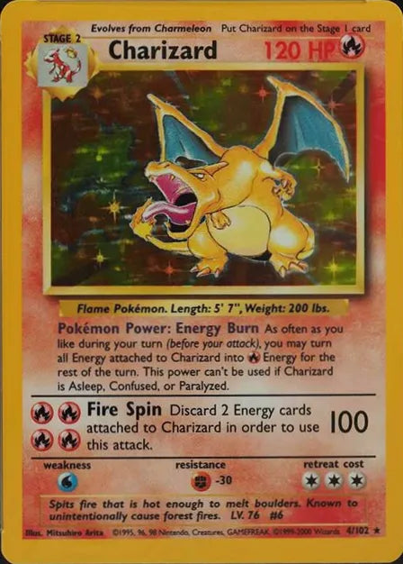 Charizard - Base Set (Holo Rare) [4] Kortspil
