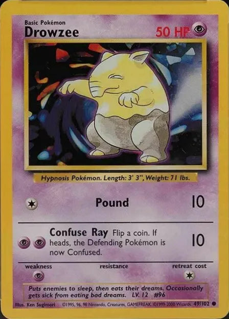 Drowzee⁣ - Base Set⁣ (Common)⁣ [49] English / Excellent / Normal