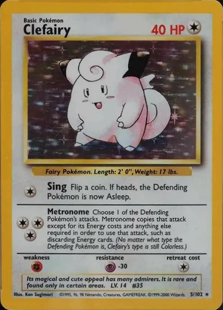 Clefairy - Base Set (Holo Rare) [5] Kortspil