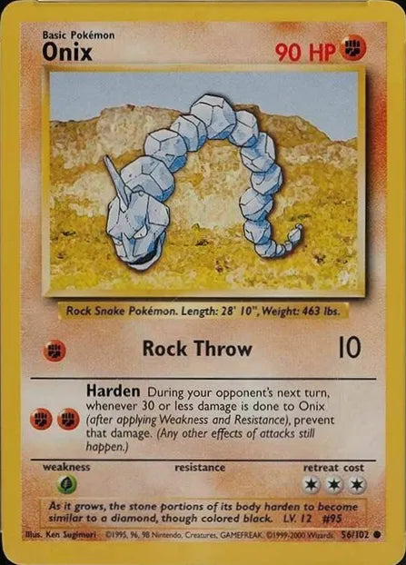 Onix⁣ - Base Set⁣ (Common)⁣ [56] English / Poor / Normal