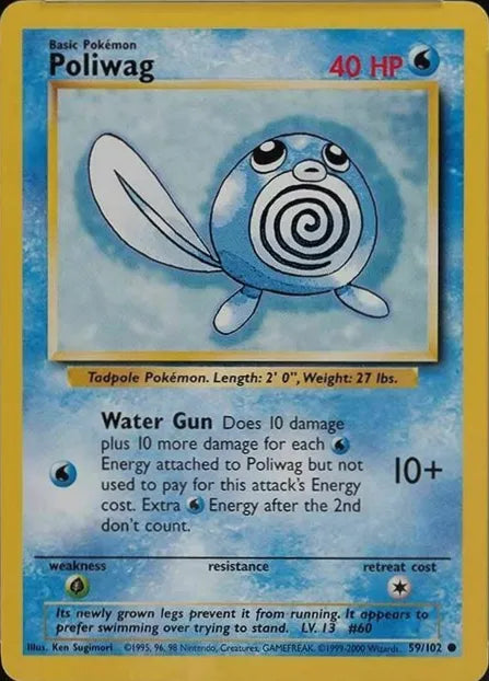 Poliwag⁣ - Base Set⁣ (Common)⁣ [59] English / Good / Normal