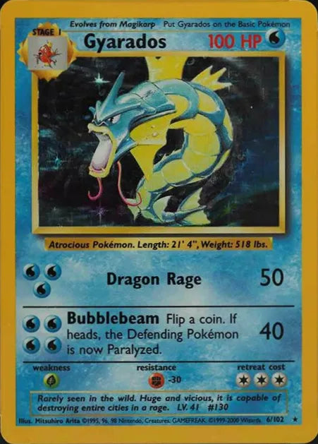 Gyarados - Base Set (Holo Rare) [6] Kortspil