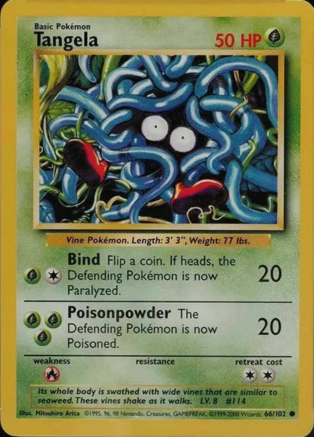 Tangela⁣ - Base Set⁣ (Common)⁣ [66] English / Poor / Normal