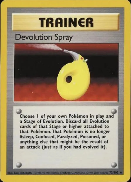 Devolution Spray⁣ - Base Set⁣ (Rare)⁣ [72] English / Light Played / Normal