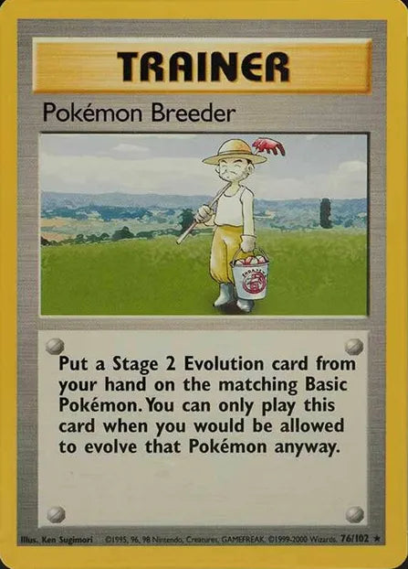 Pokémon Breeder⁣ - Base Set⁣ (Rare)⁣ [76] English / Light Played / Normal