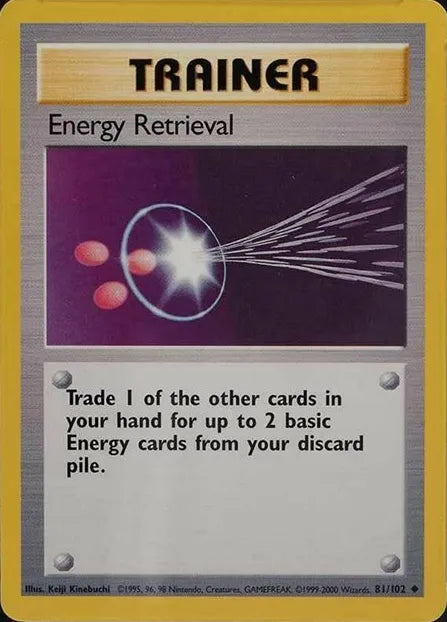 Energy Retrieval⁣ - Base Set⁣ (Uncommon)⁣ [81] English / Poor / Normal