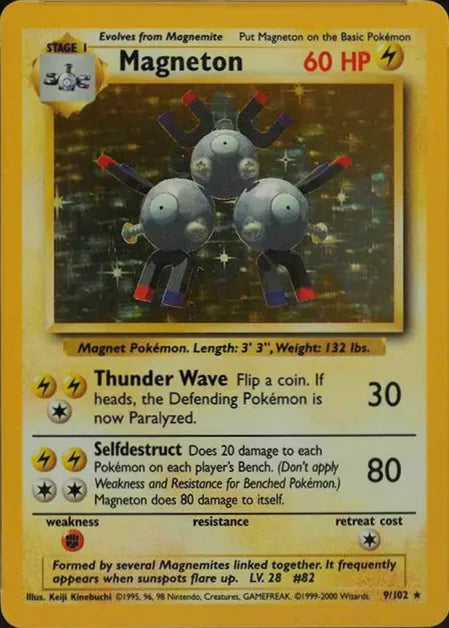 Magneton - Base Set (Holo Rare) [9] Kortspil