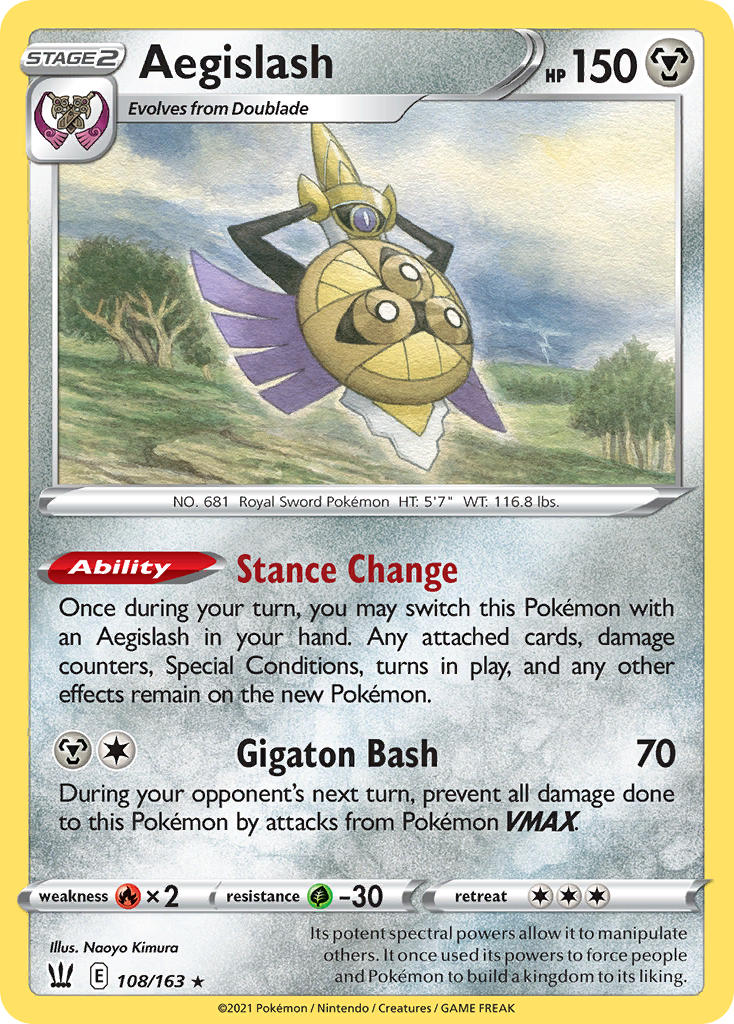 Aegislash - Battle Styles (Rare) [BST-108] English / Near Mint / Normal