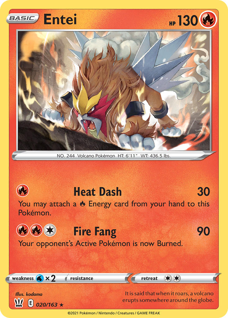 Entei - Battle Styles (Holo Rare) [BST-20] English / Near Mint / Normal