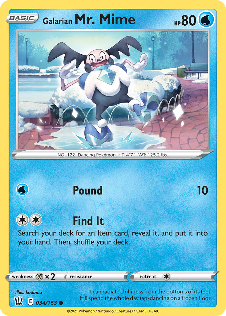 Galarian Mr. Mime - Battle Styles (Common) [BST-34] English / Near Mint / Normal
