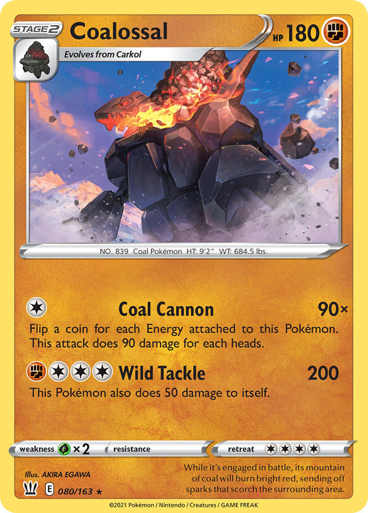 Coalossal - Battle Styles (Holo Rare) [BST-80] English / Near Mint / Normal