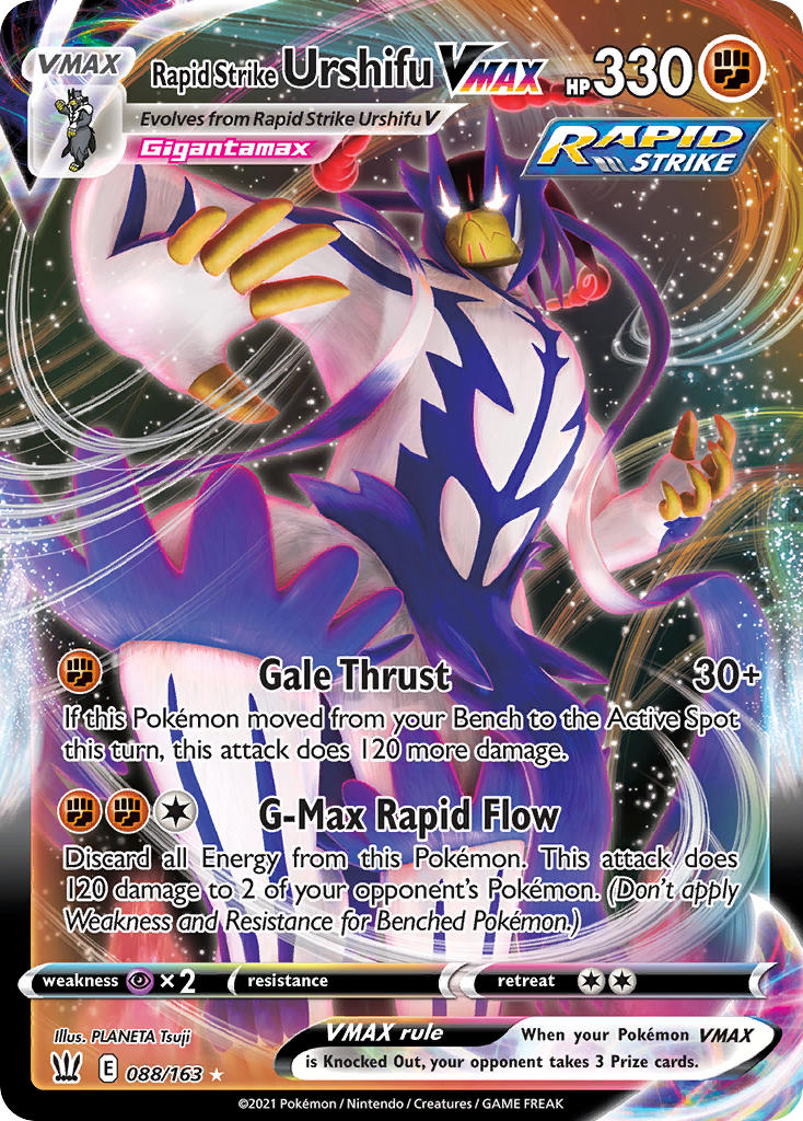 Rapid Strike Urshifu VMAX - Battle Styles (Ultra Rare) [BST-88] English / Poor / Normal