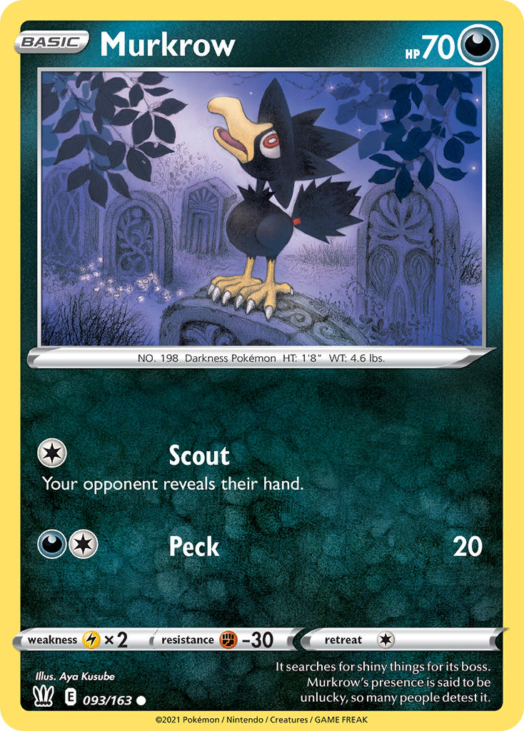 Murkrow - Battle Styles (Common) [BST-93] English / Near Mint / Normal