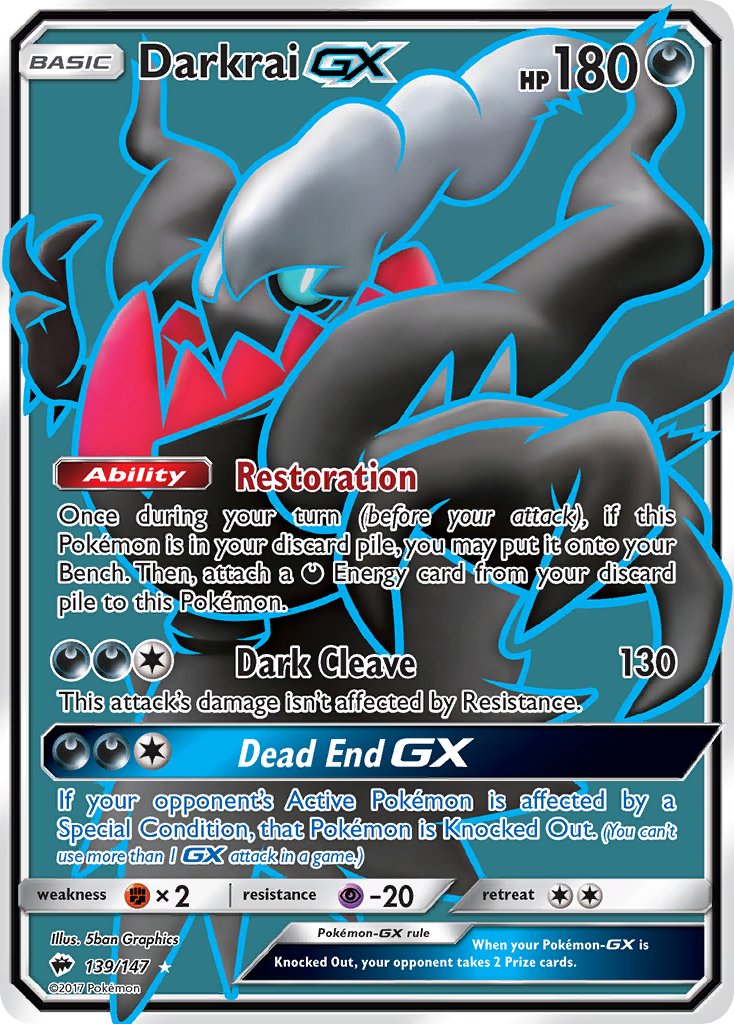 Darkrai GX - Burning Shadows (Ultra Rare) [BUS-139] English / Near Mint / Normal