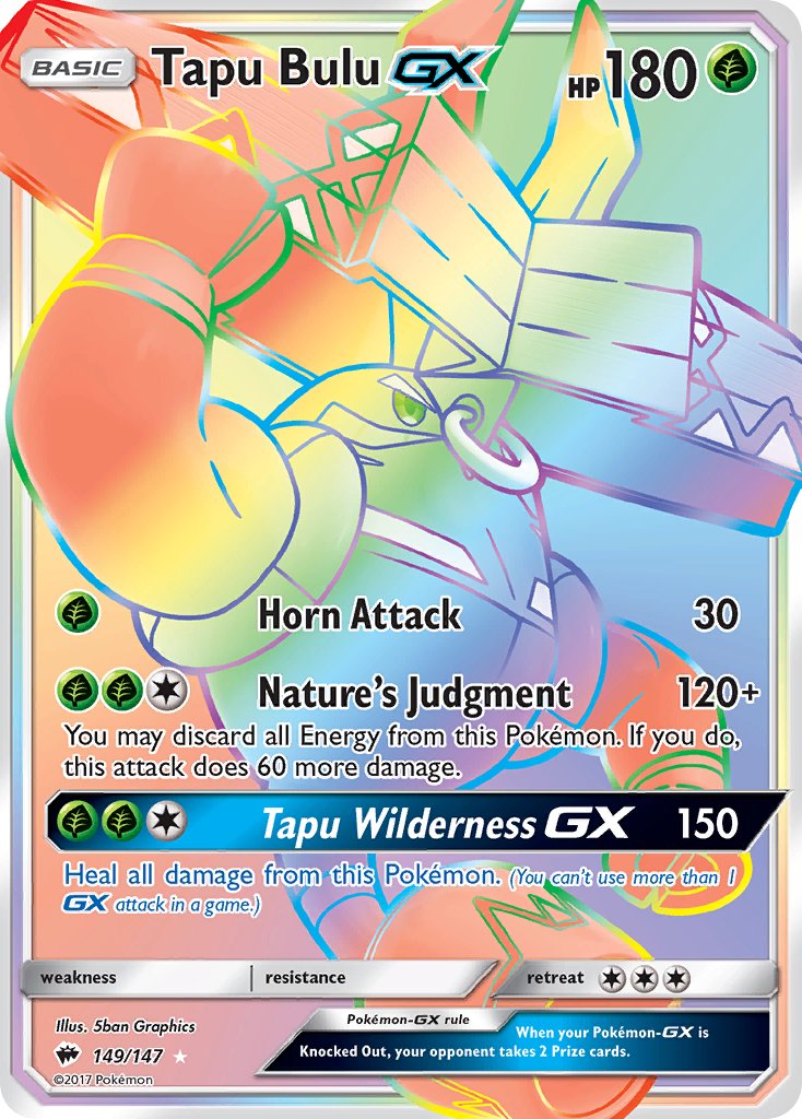 Tapu Bulu GX - Burning Shadows (Secret Rare) [BUS-149] English / Near Mint / Normal