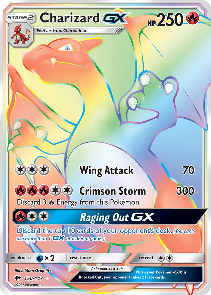 Charizard GX - Burning Shadows (Secret Rare) [BUS-150] English / Near Mint / Normal