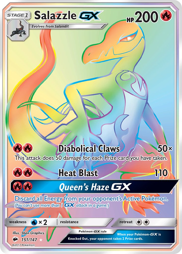 Salazzle GX - Burning Shadows (Secret Rare) [BUS-151] English / Near Mint / Normal