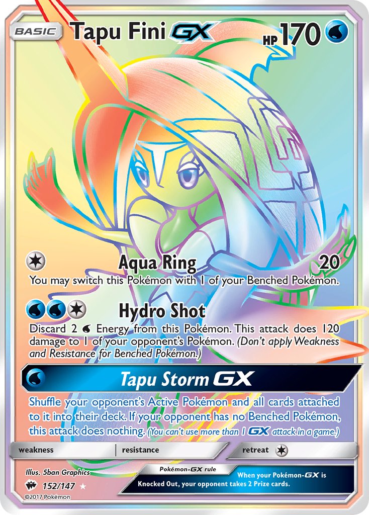 Tapu Fini GX - Burning Shadows (Secret Rare) [BUS-152] English / Near Mint / Normal