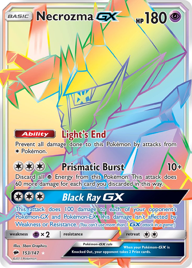 Necrozma GX - Burning Shadows (Secret Rare) [BUS-153] English / Near Mint / Normal