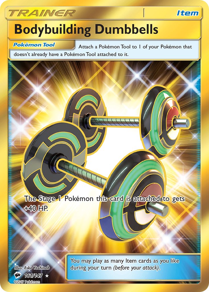 Bodybuilding Dumbbells - Burning Shadows (Secret Rare) [BUS-161] English / Near Mint / Normal