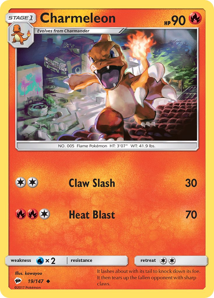 Charmeleon - Burning Shadows (Uncommon) [BUS-19] English / Near Mint / Normal