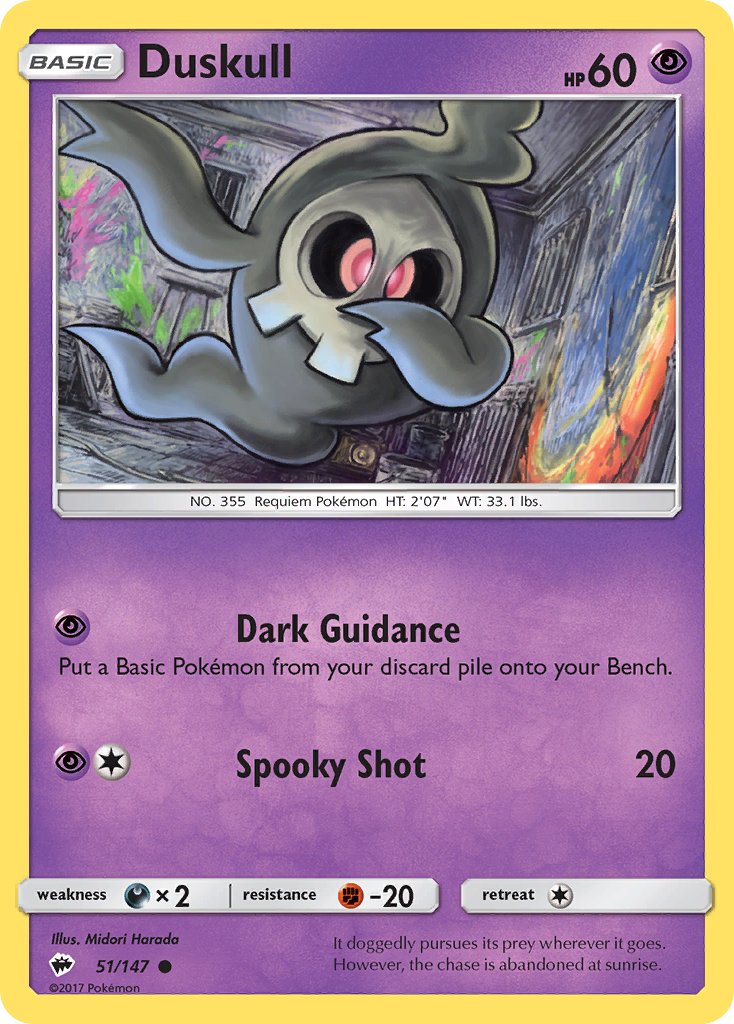 Duskull - Burning Shadows (Common) [BUS-51] English / Near Mint / Normal