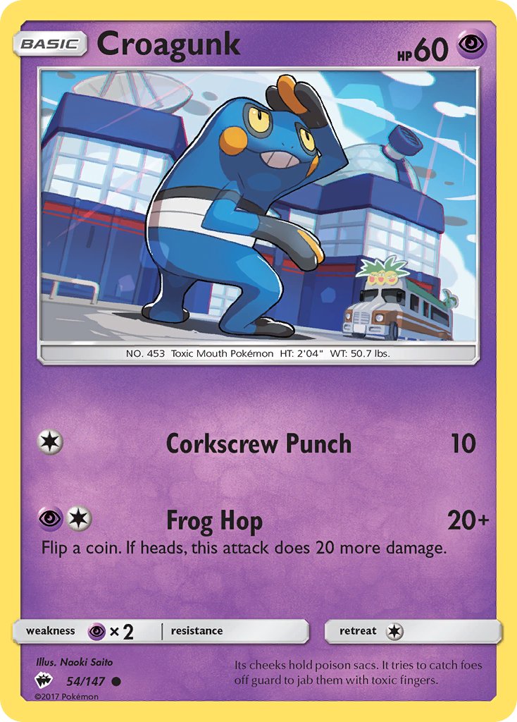 Croagunk - Burning Shadows (Common) [BUS-54] English / Near Mint / Normal